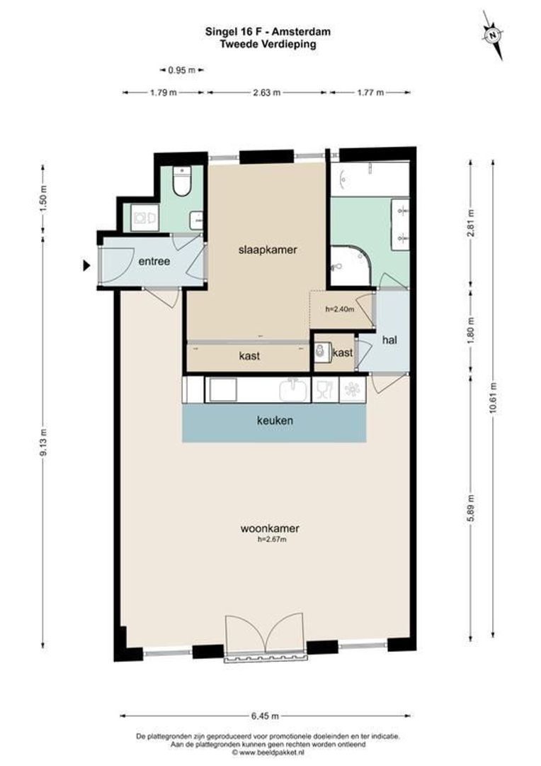 Singel 16 F, Amsterdam plattegrond-0