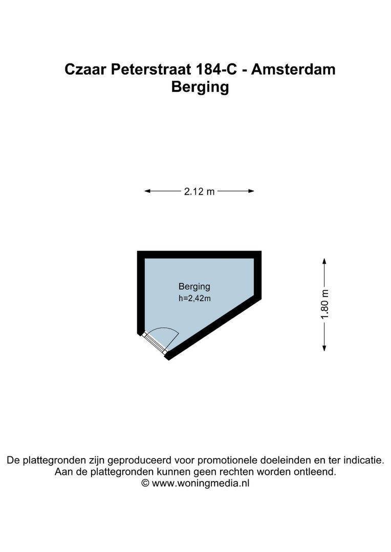 Czaar Peterstraat 184 C, Amsterdam plattegrond-1