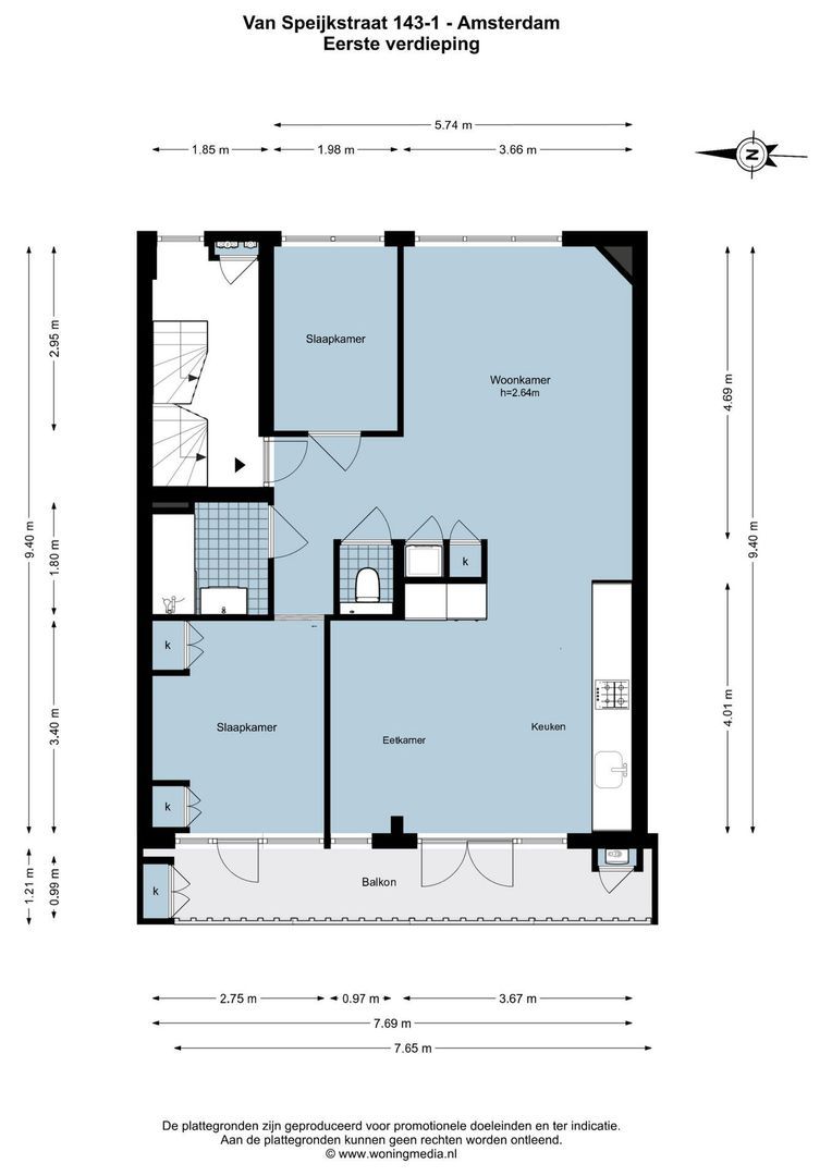 Van Speijkstraat 143 1, Amsterdam plattegrond-0