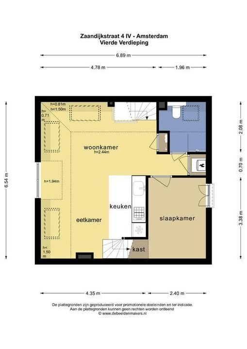 Zaandijkstraat 4 IV, Amsterdam plattegrond-21