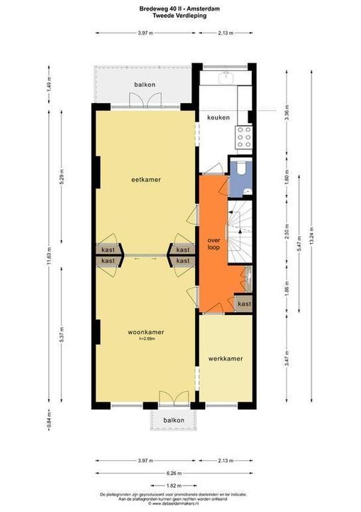 Bredeweg 40 II, Amsterdam plattegrond-34