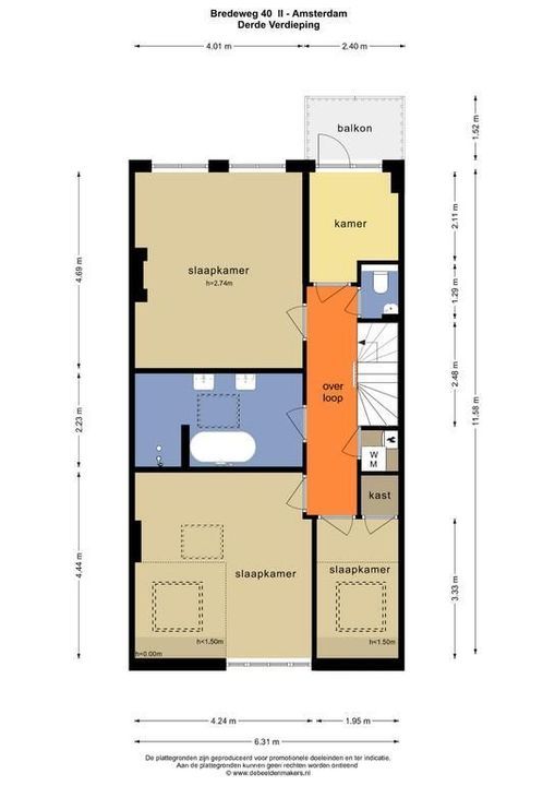 Bredeweg 40 II, Amsterdam plattegrond-34