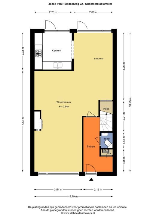 Jacob van Ruisdaelweg 22, Ouderkerk Aan De Amstel plattegrond-22