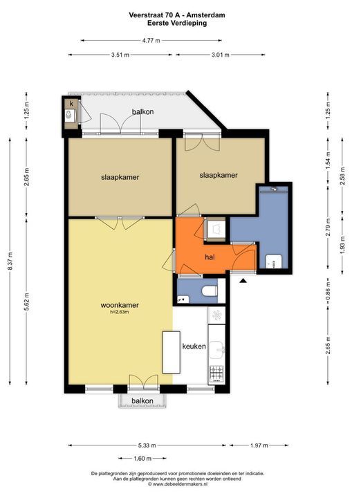 Veerstraat 70 A, Amsterdam plattegrond-33