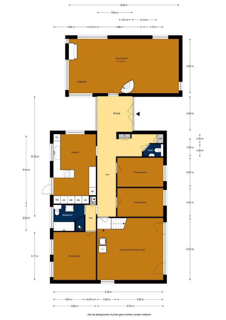 Fagelstraat 7, Zwijndrecht plattegrond-1