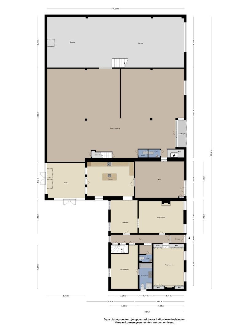 Dorpsstraat 55, Heerjansdam plattegrond-0