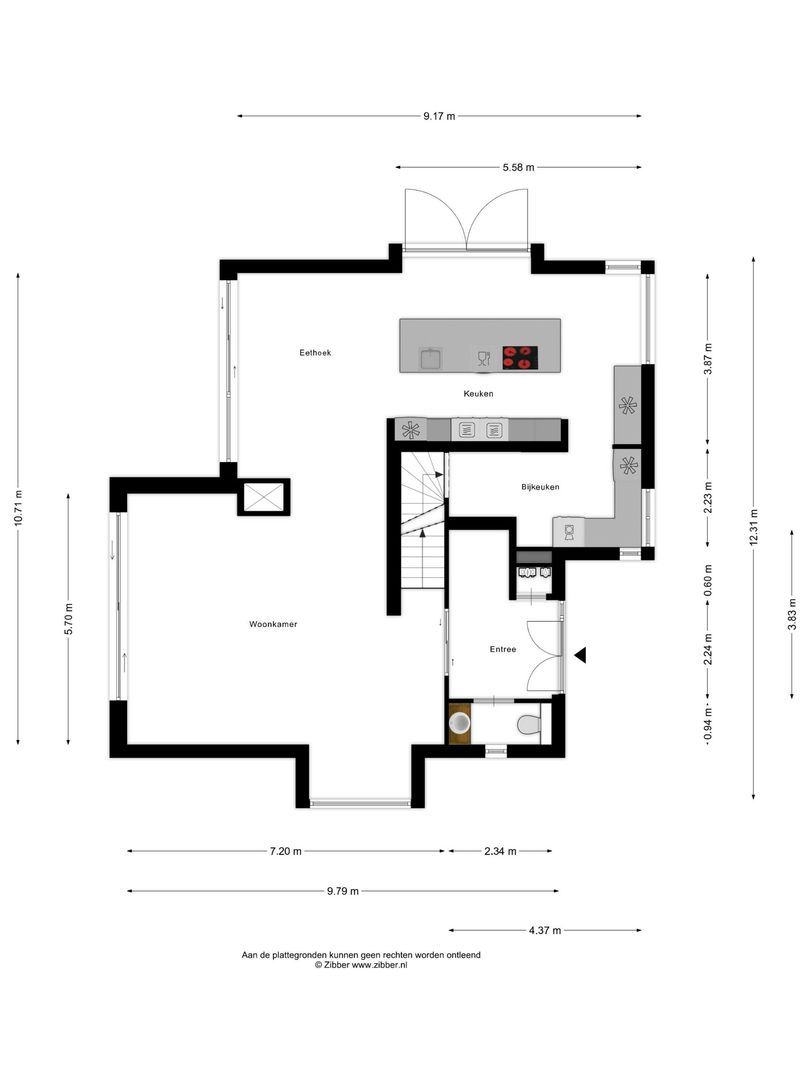 Zuidwende 2 F, Hendrik-Ido-Ambacht plattegrond-1