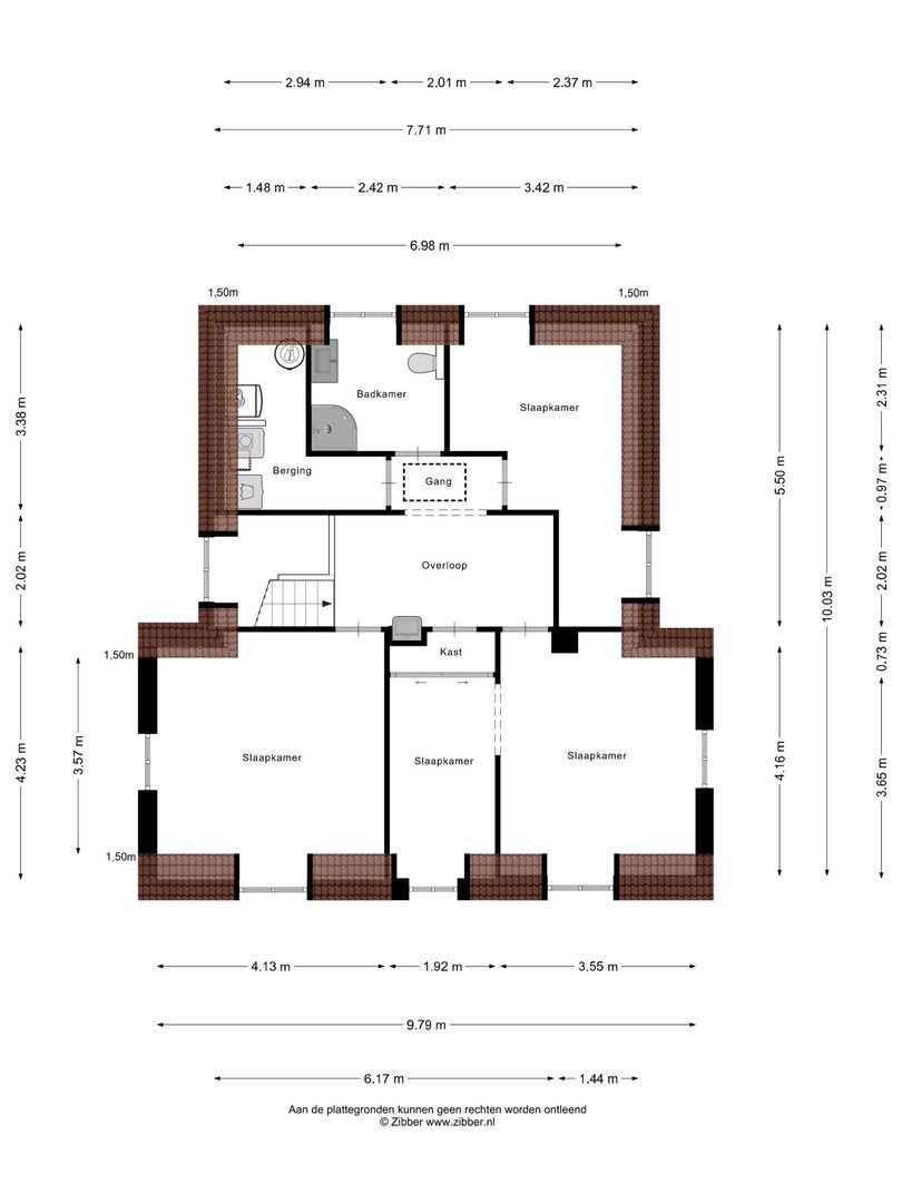 Burgemeester de Bruïnelaan 1 E, Zwijndrecht plattegrond-6