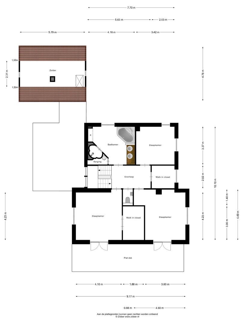Burgemeester de Bruïnelaan 1 E, Zwijndrecht plattegrond-3