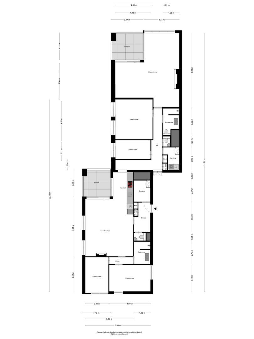 Overkampweg 221, Dordrecht plattegrond-0