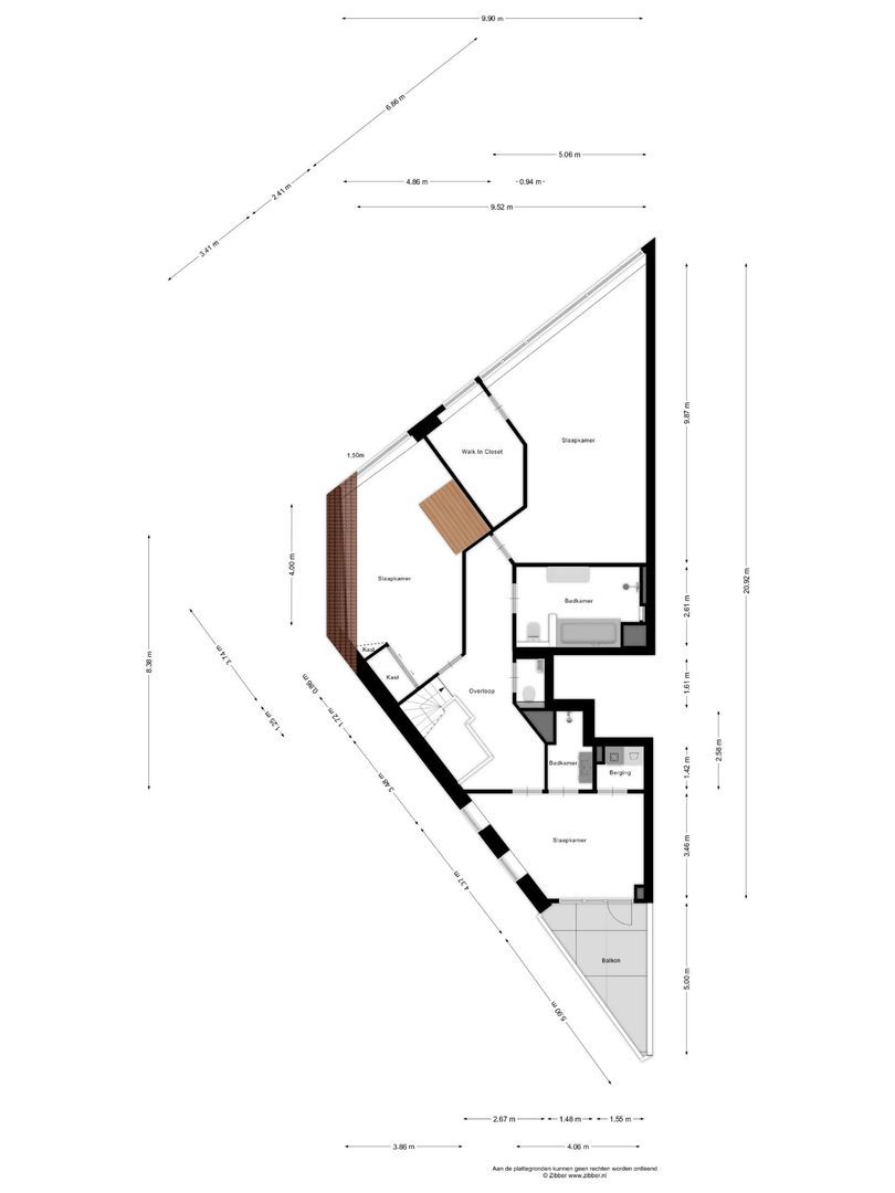 Zonnesteintoren 36, Zwijndrecht plattegrond-1