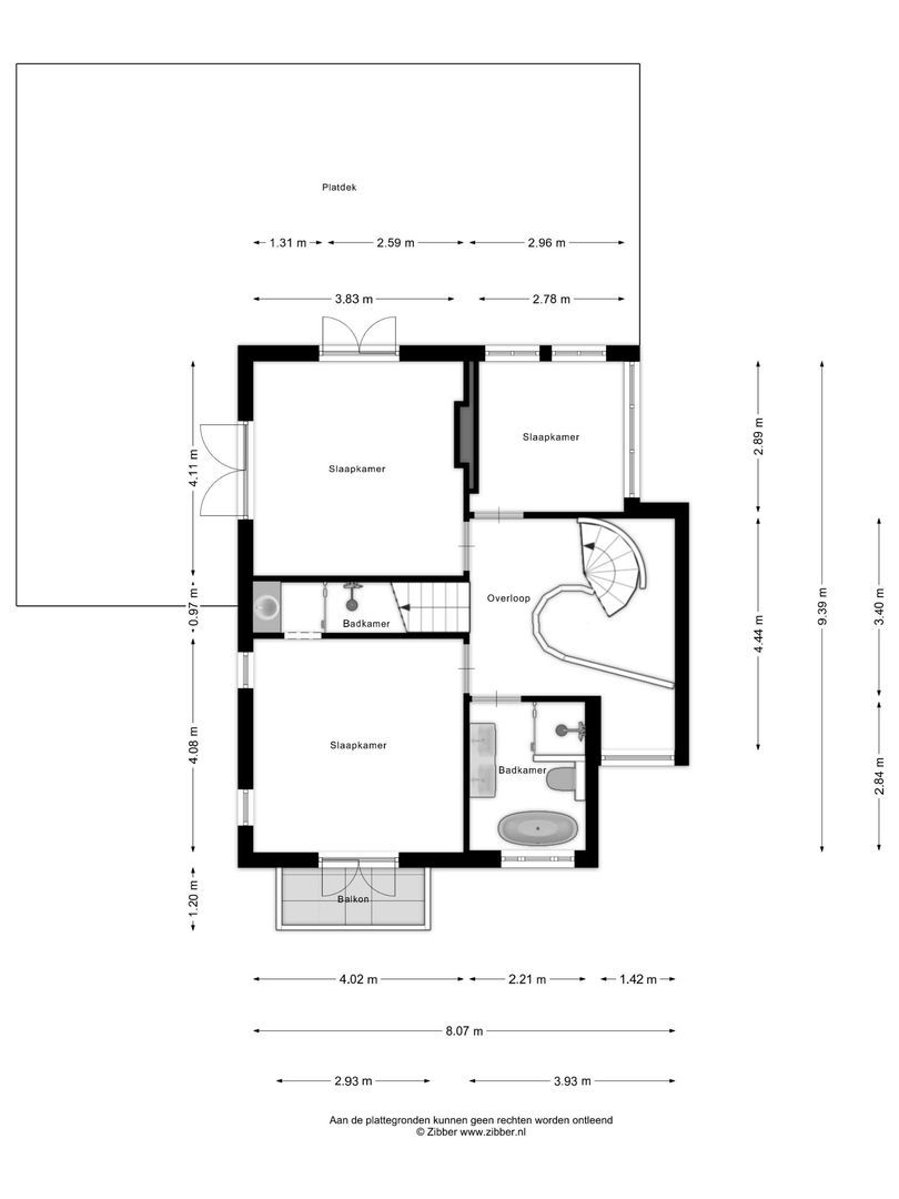 Burgemeester de Bruïnelaan 17, Zwijndrecht plattegrond-1