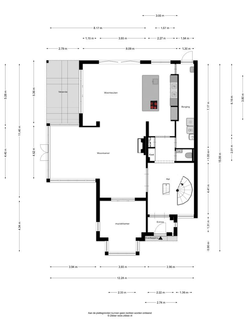 Burgemeester de Bruïnelaan 17, Zwijndrecht plattegrond-0