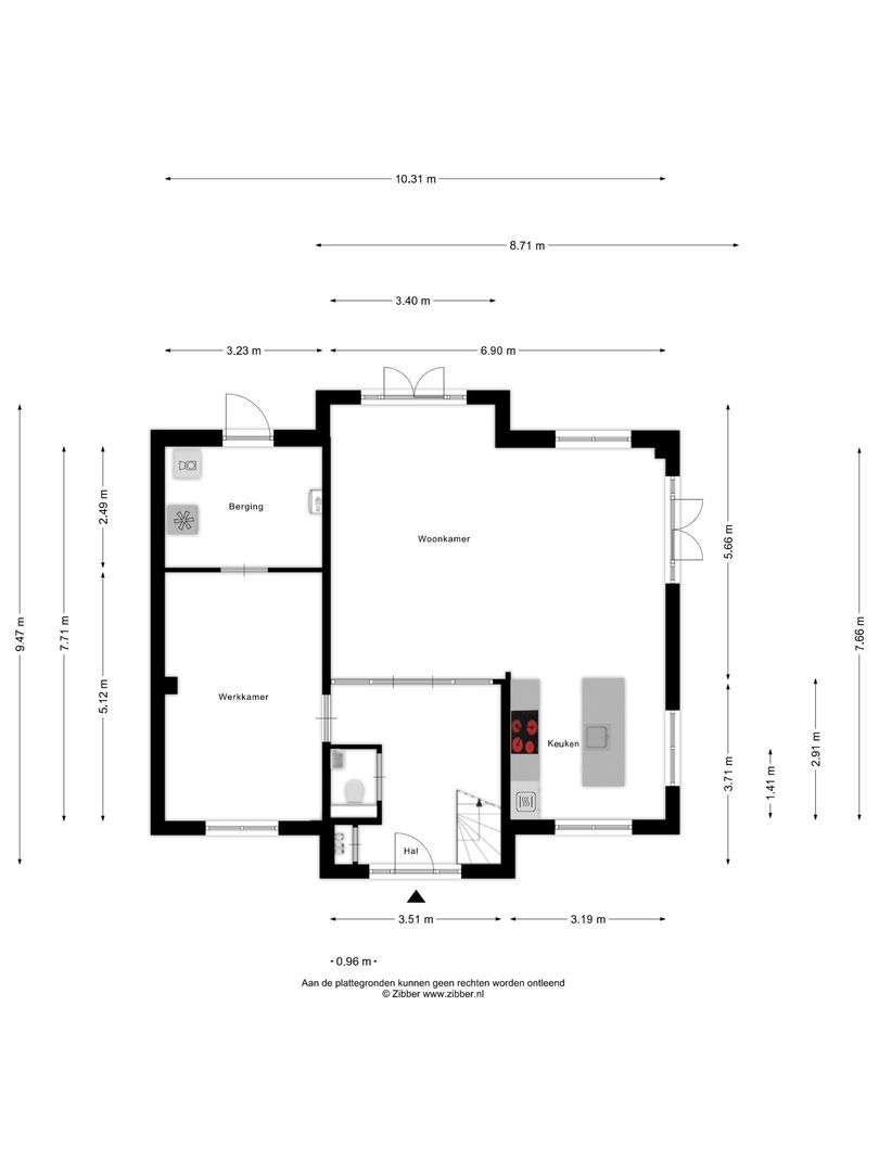 Hooftlaantje 98, Hendrik-Ido-Ambacht plattegrond-0
