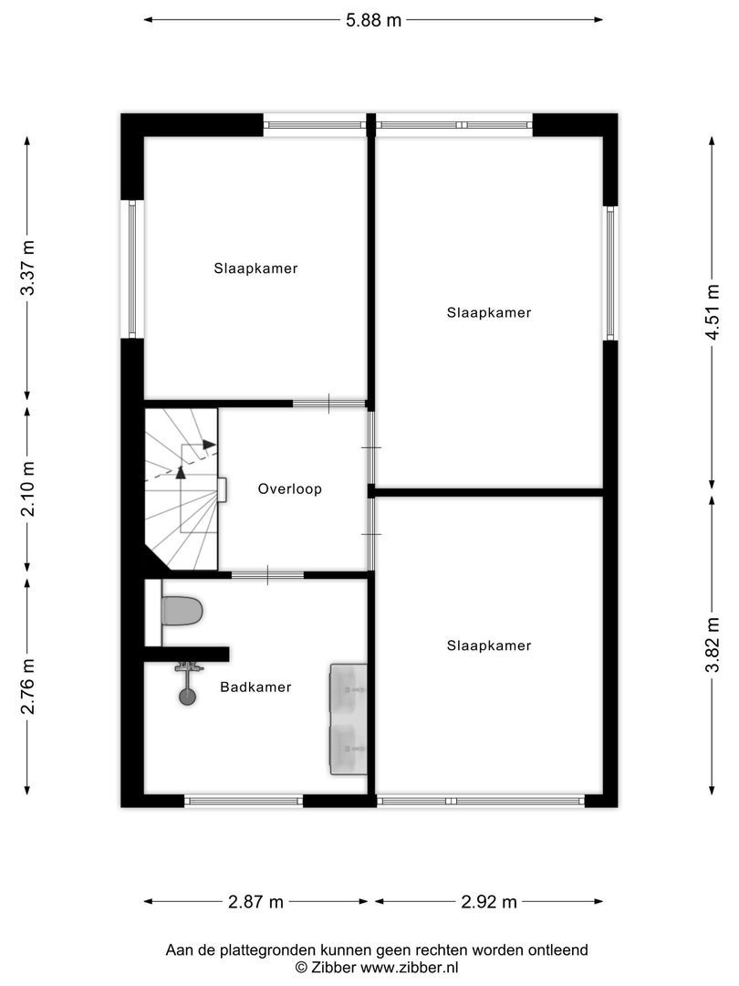 De Kreken 48, Alblasserdam plattegrond-2
