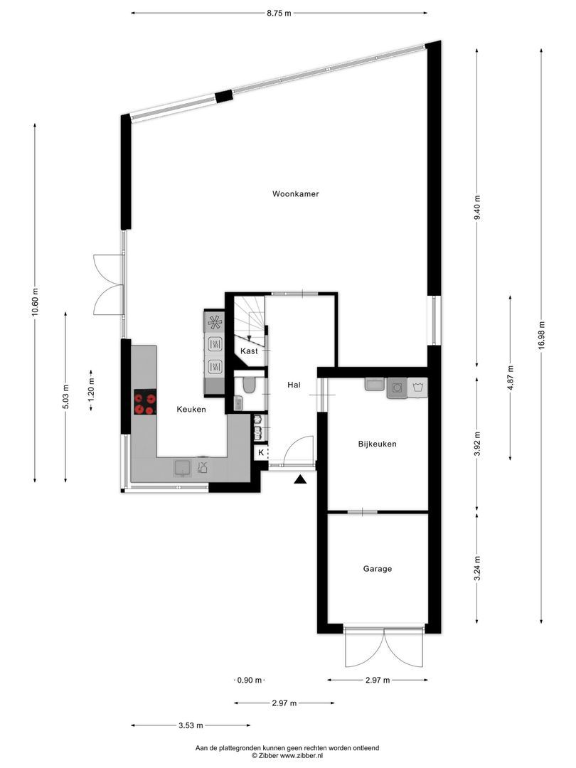 De Kreken 48, Alblasserdam plattegrond-0