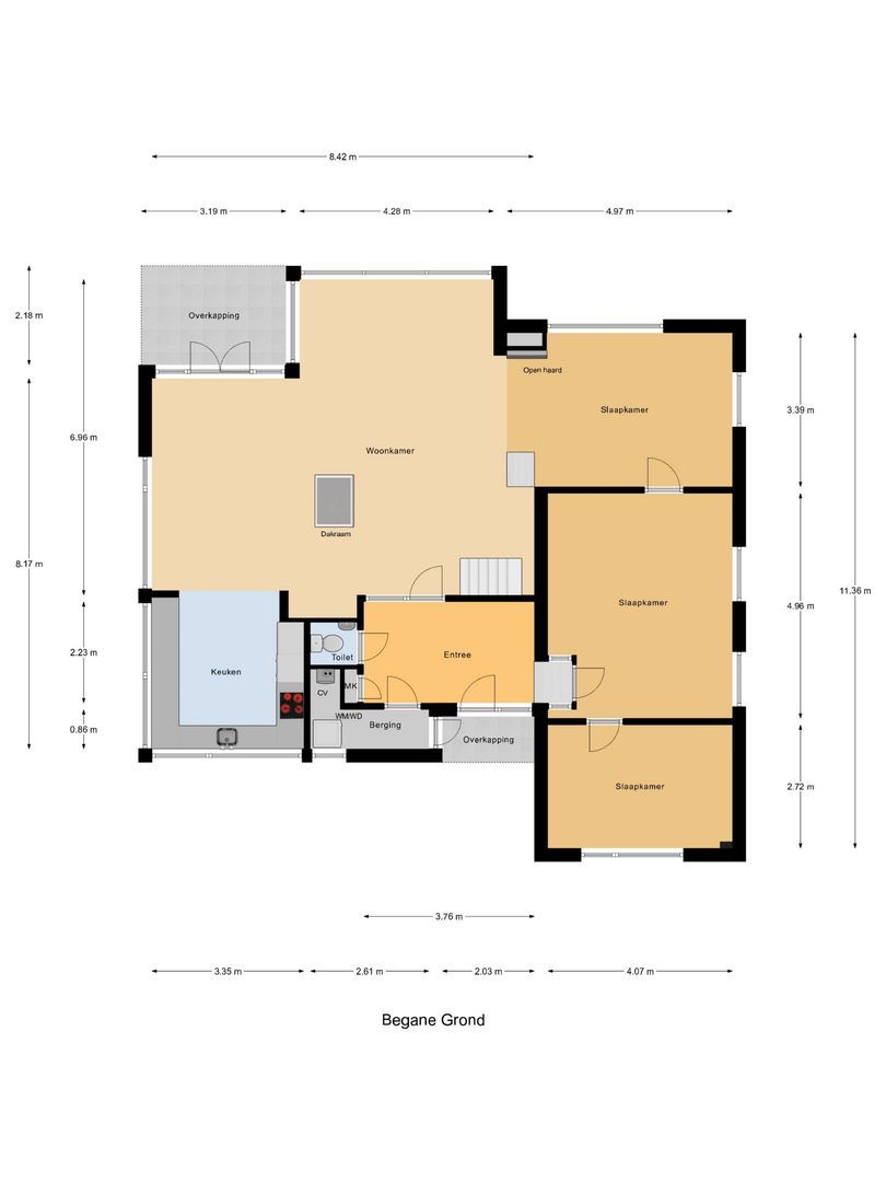 Havikweg 8, Zwijndrecht plattegrond-1