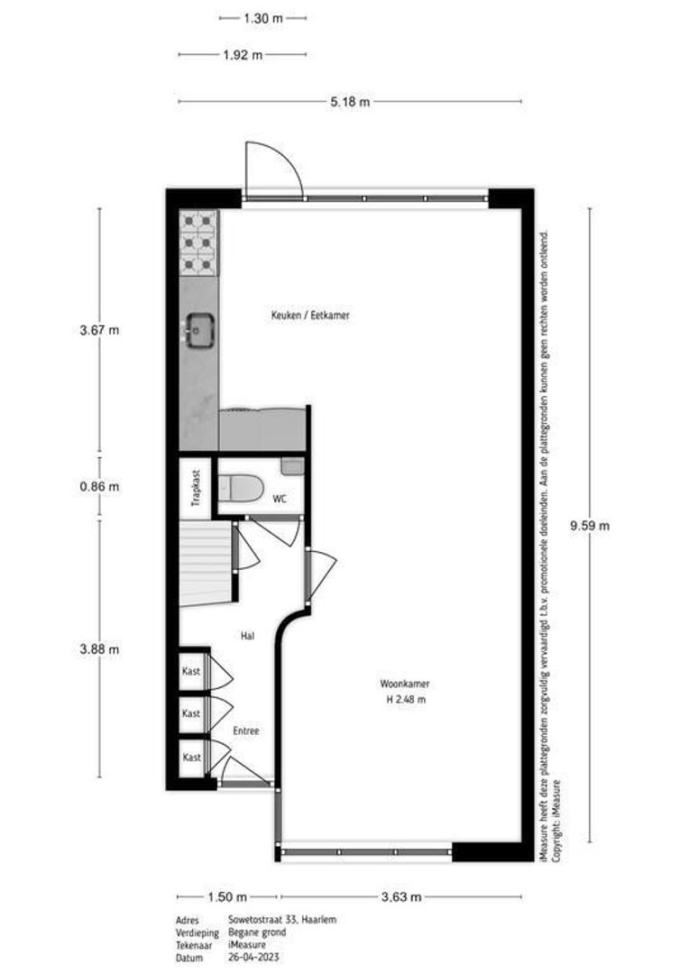 Sowetostraat 33, Haarlem plattegrond-0