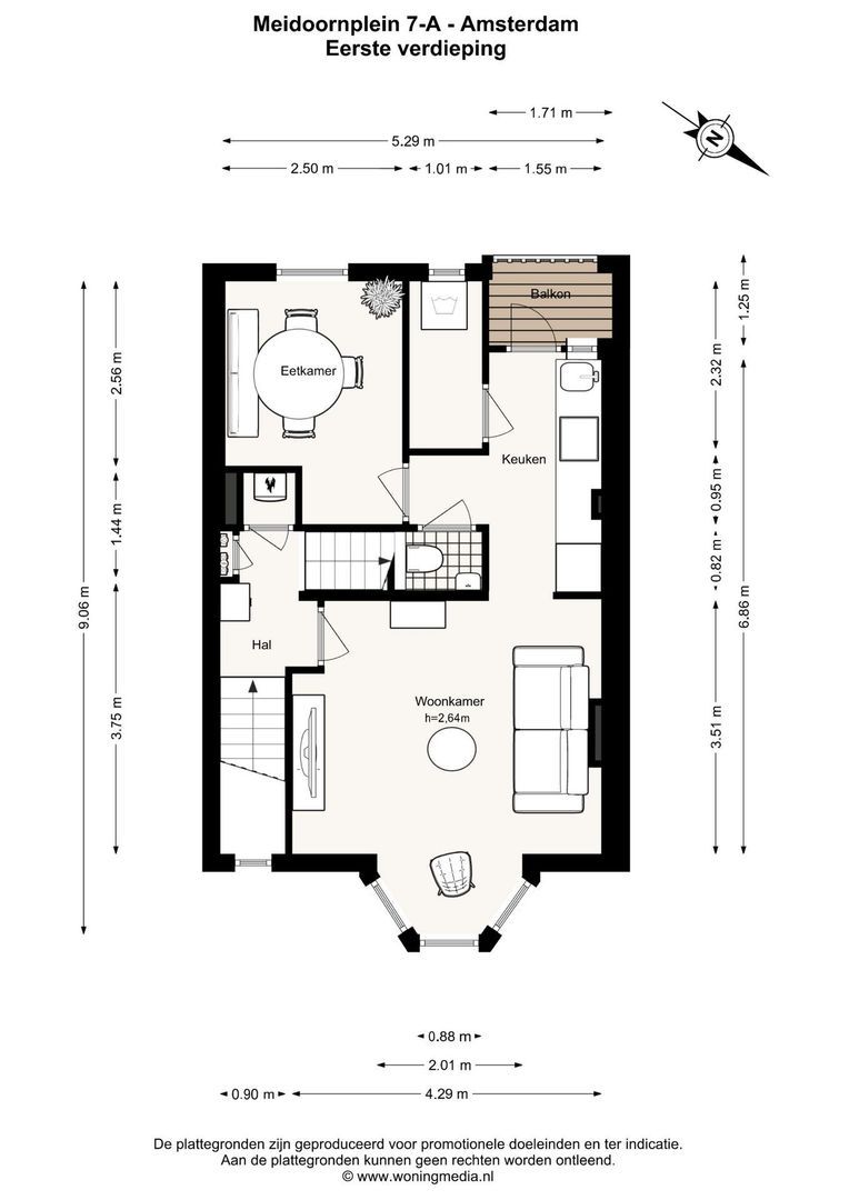 Meidoornplein 7 A, Amsterdam plattegrond-1