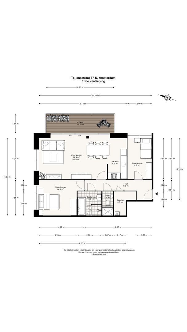 Tollensstraat 57 U, Amsterdam foto-1