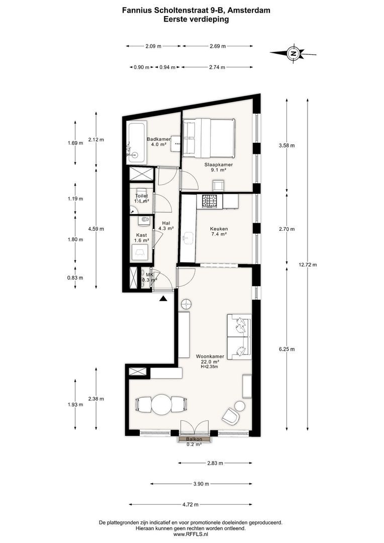 Fannius Scholtenstraat 9 B, Amsterdam foto-27