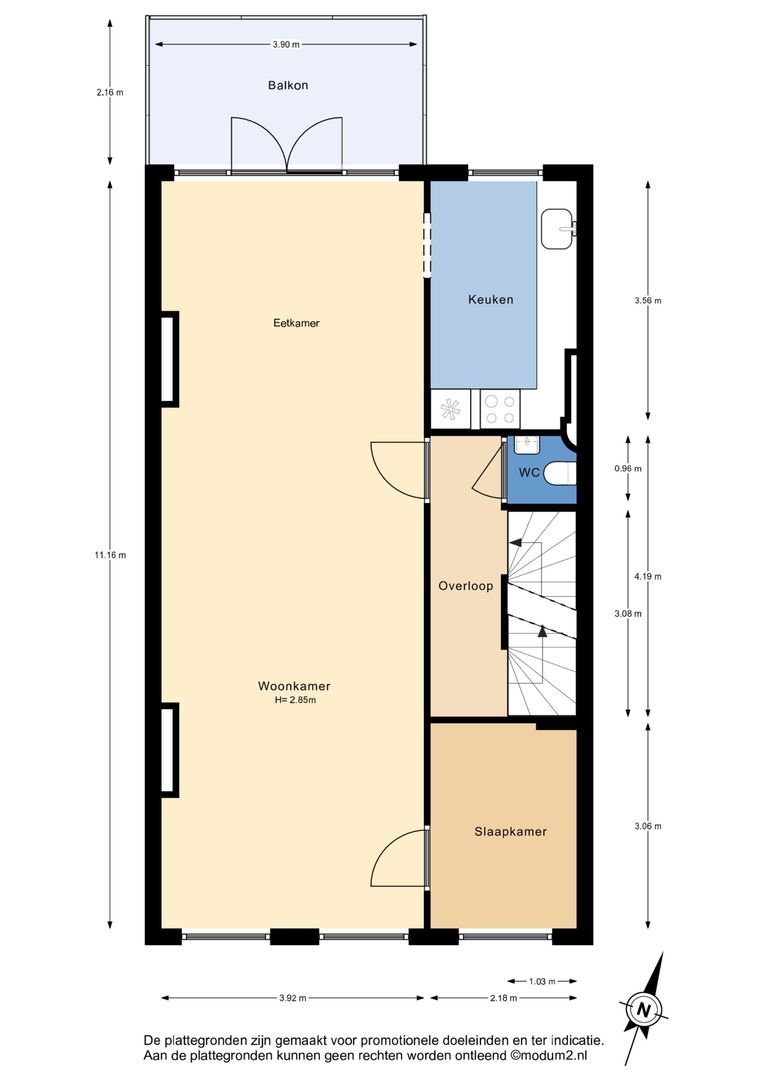 Obrechtstraat 15 A, Den Haag plattegrond-2