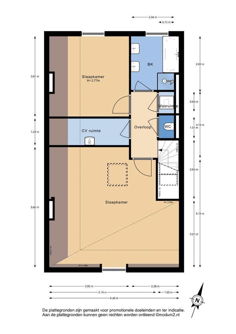 Obrechtstraat 15 A, Den Haag plattegrond-3