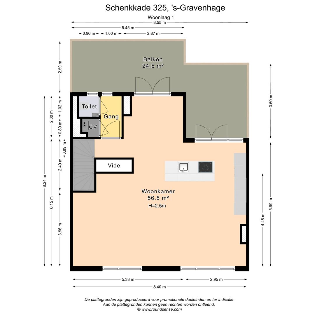 Schenkkade 325, Den Haag plattegrond-1