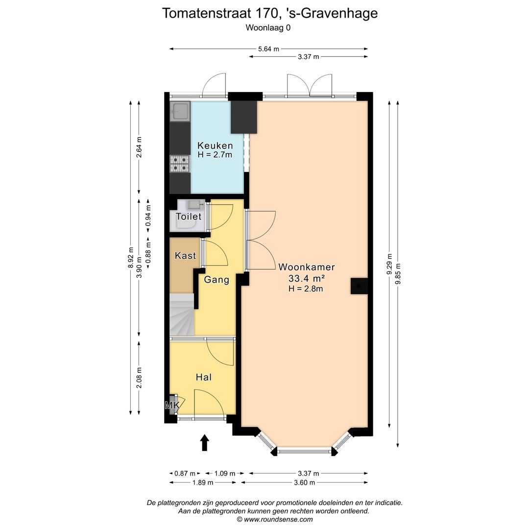 Tomatenstraat 170, Den Haag plattegrond-1