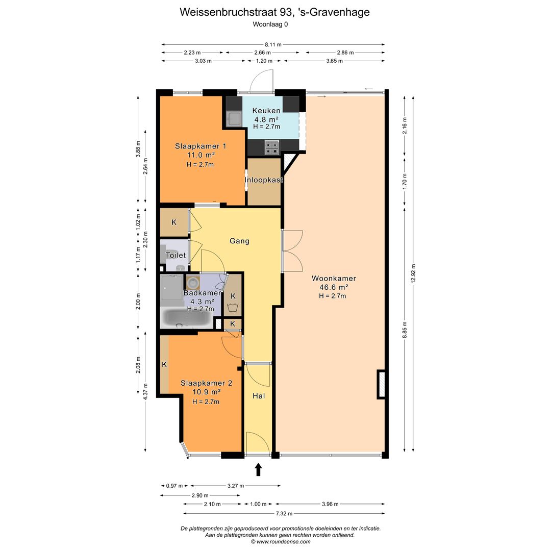 Weissenbruchstraat 93, Den Haag plattegrond-0