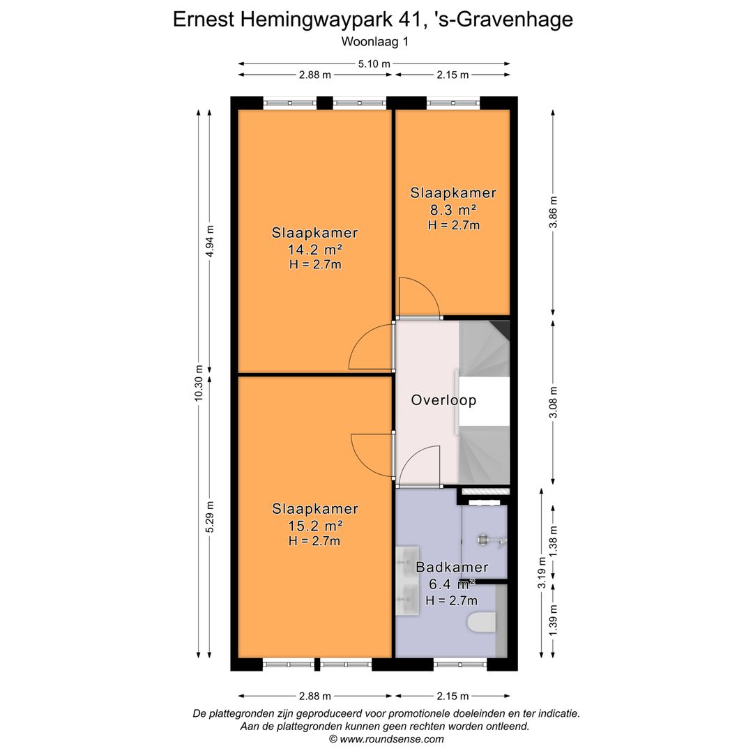 Ernest Hemingwaypark 41, Den Haag plattegrond-1