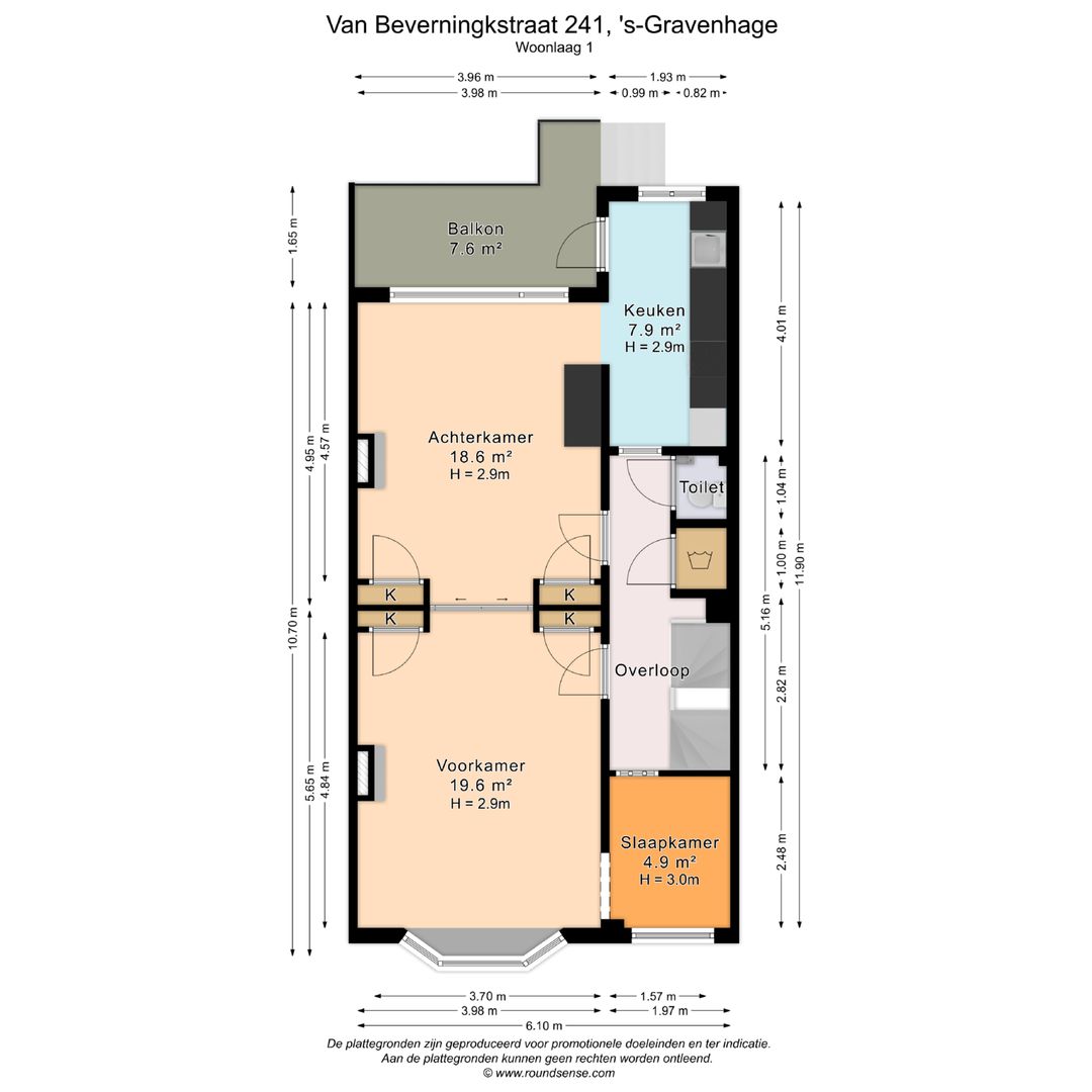 Van Beverningkstraat 243 241, Den Haag plattegrond-3
