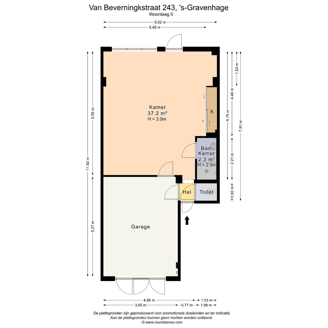 Van Beverningkstraat 243 241, Den Haag plattegrond-0
