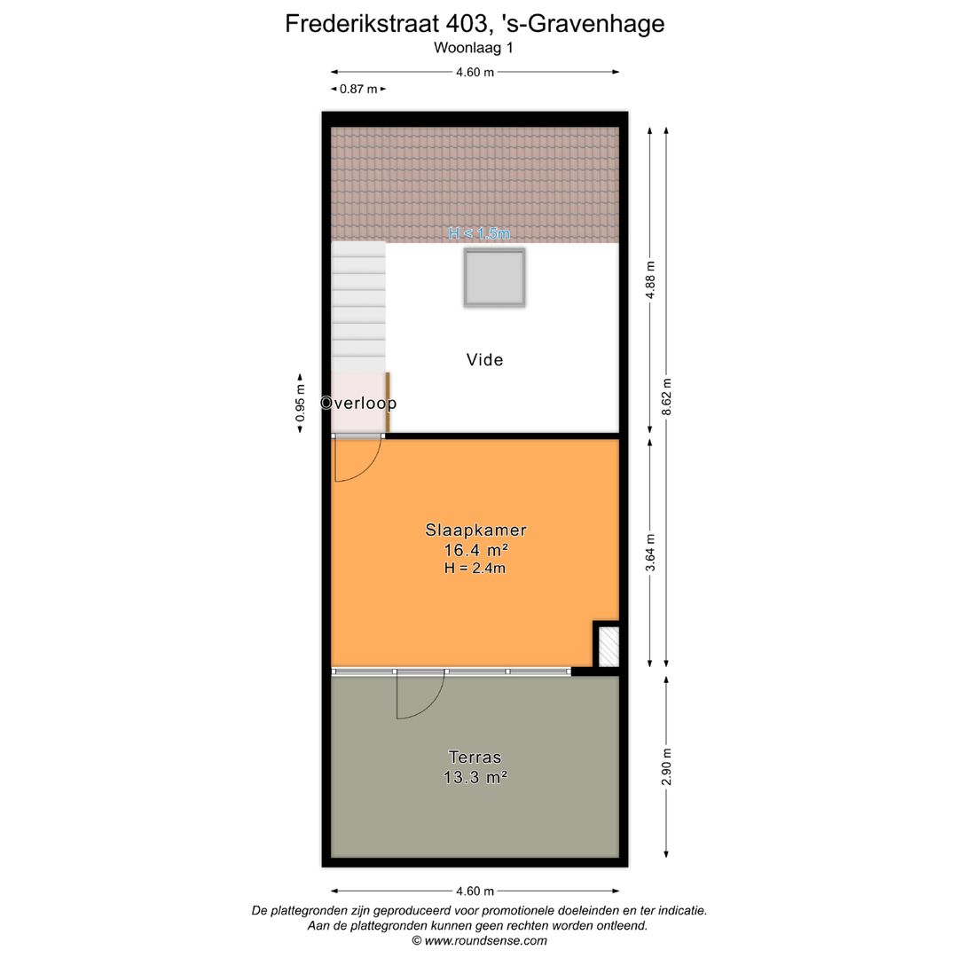 Frederikstraat 403, Den Haag plattegrond-1
