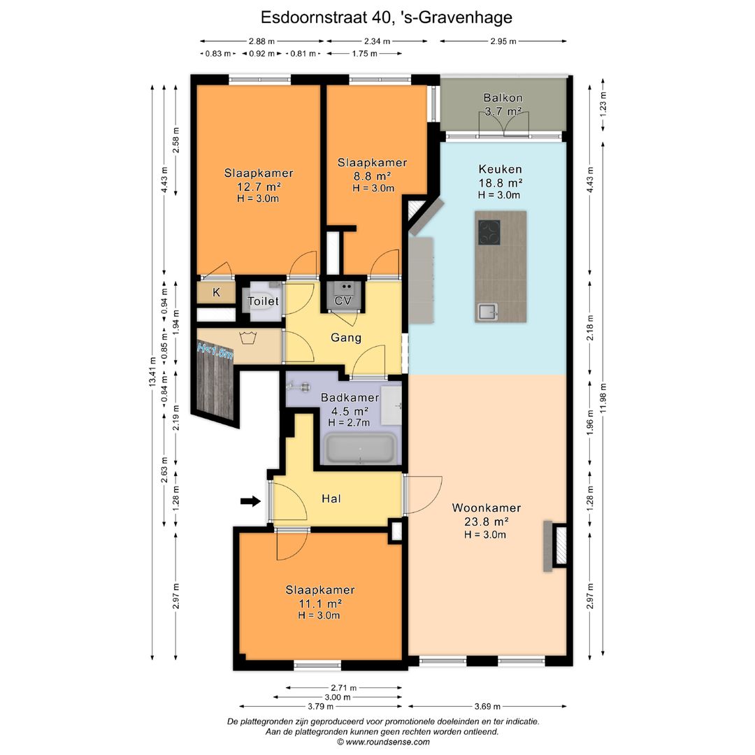 Esdoornstraat 40, Den Haag plattegrond-0