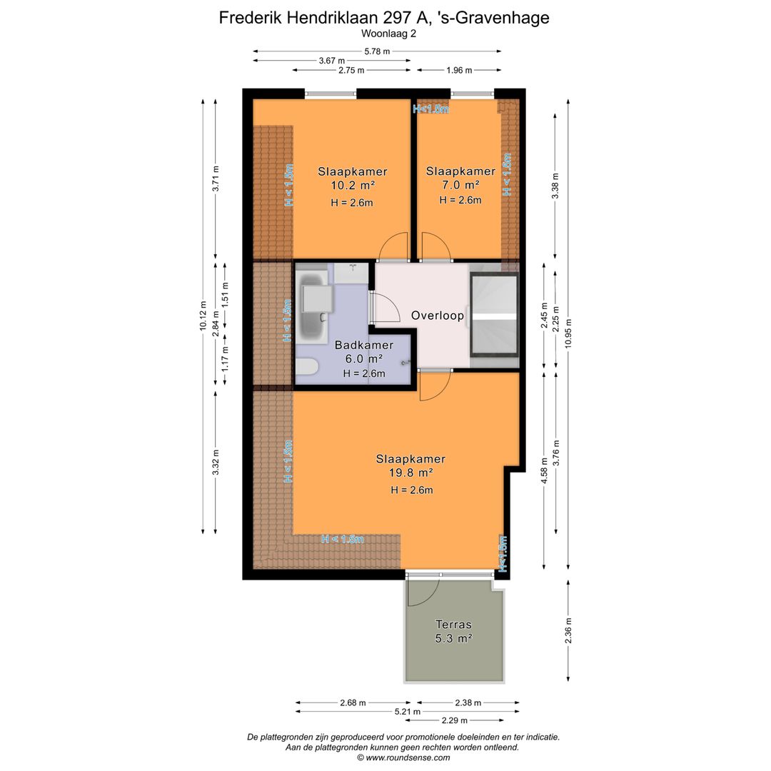 Frederik Hendriklaan 297 A, Den Haag plattegrond-1