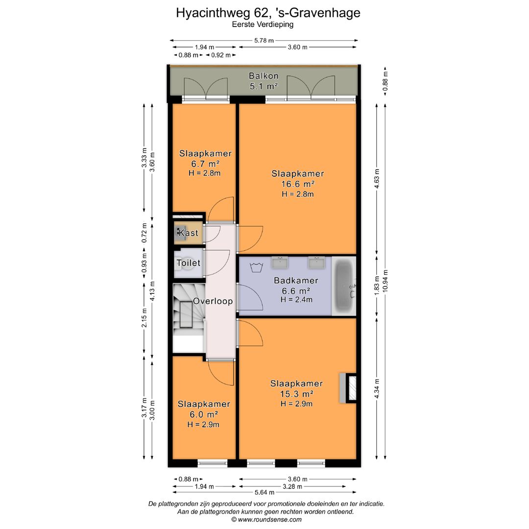 Hyacinthweg 62, Den Haag plattegrond-1
