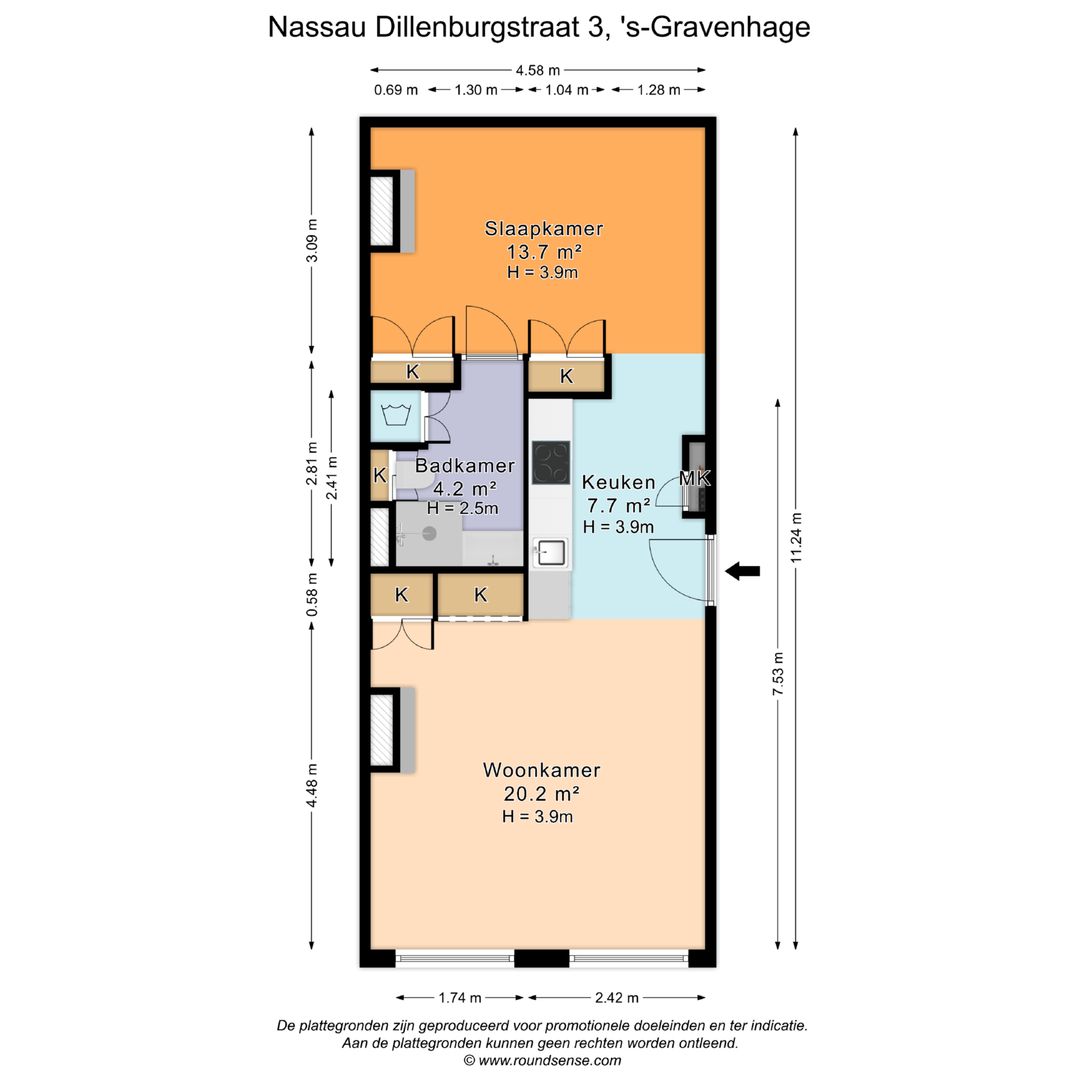 Nassau Dillenburgstraat 3, Den Haag plattegrond-0