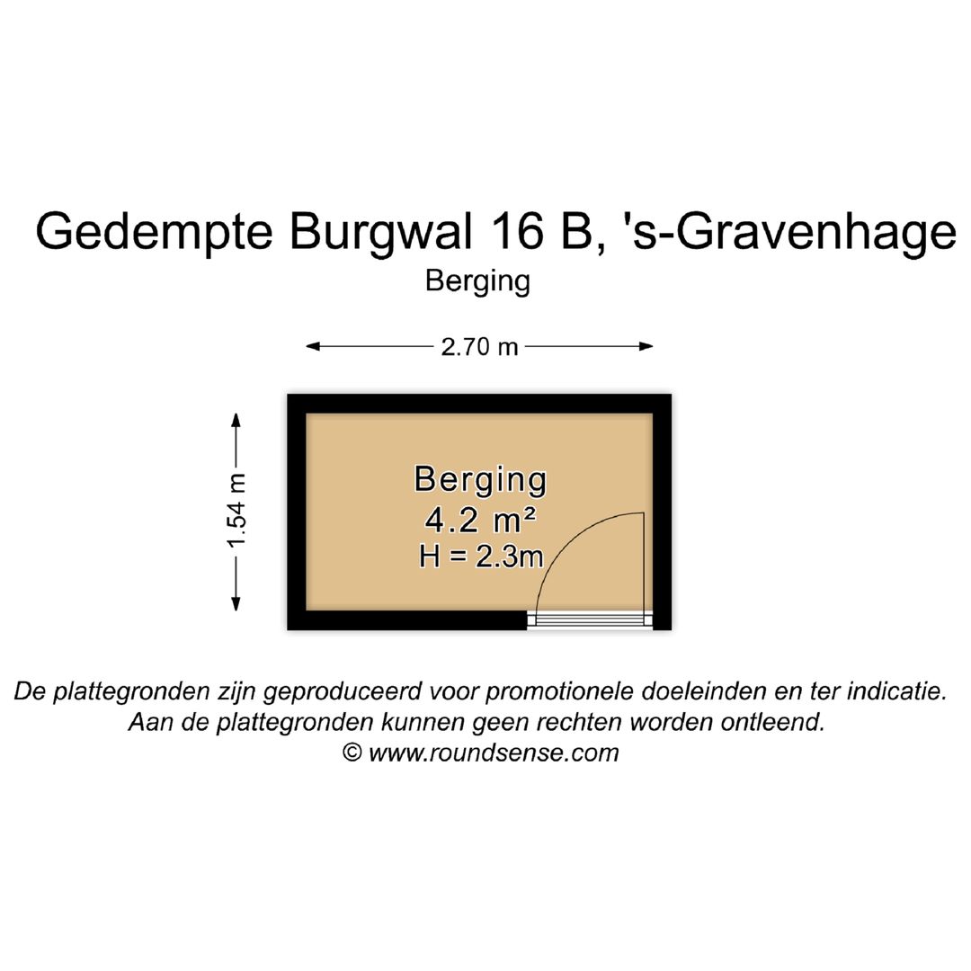 Gedempte Burgwal 16 B, Den Haag plattegrond-1