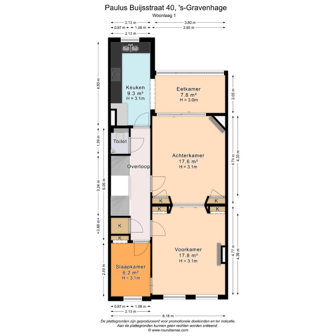 Paulus Buijsstraat 40, Den Haag plattegrond-0