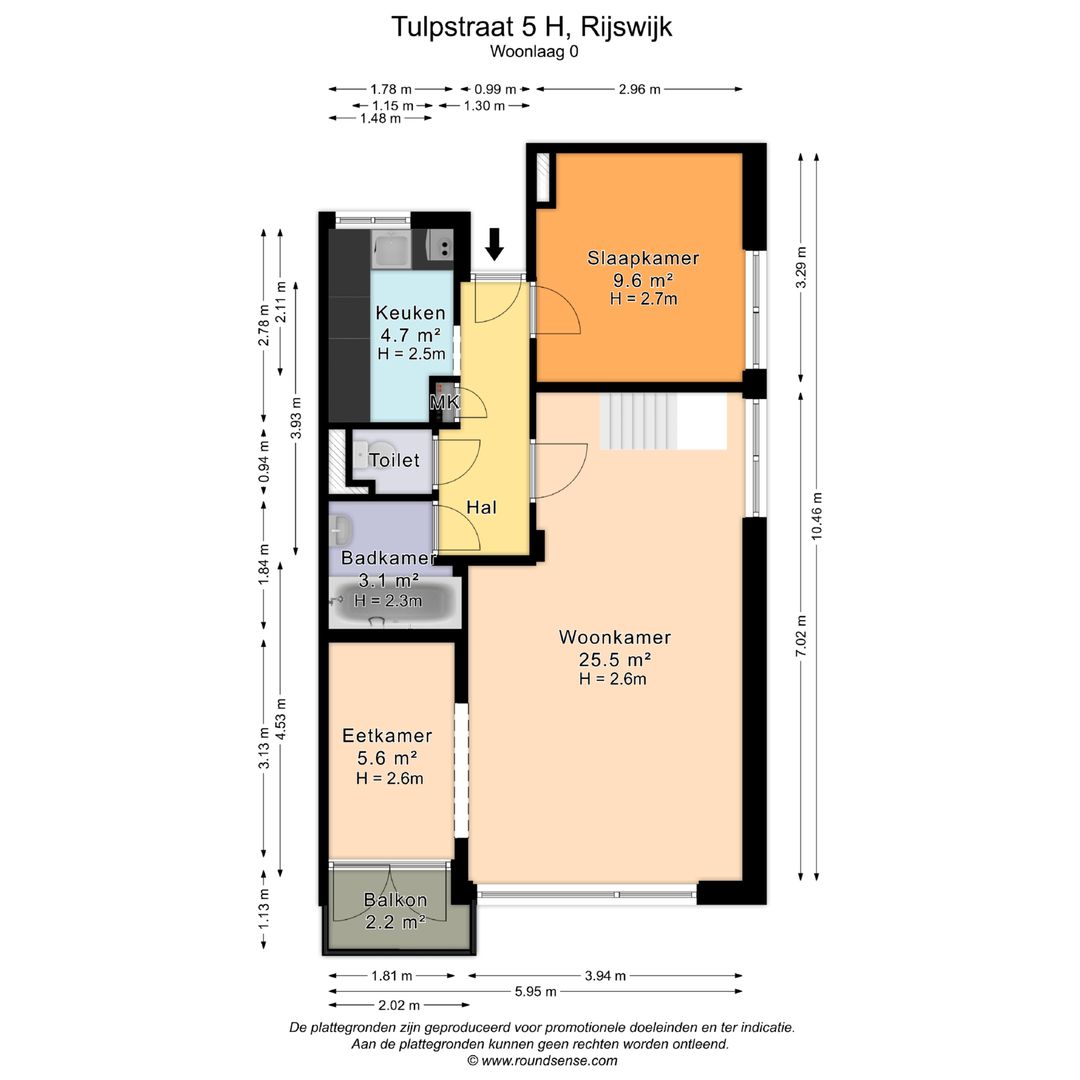 Tulpstraat 5 h, Rijswijk plattegrond-0