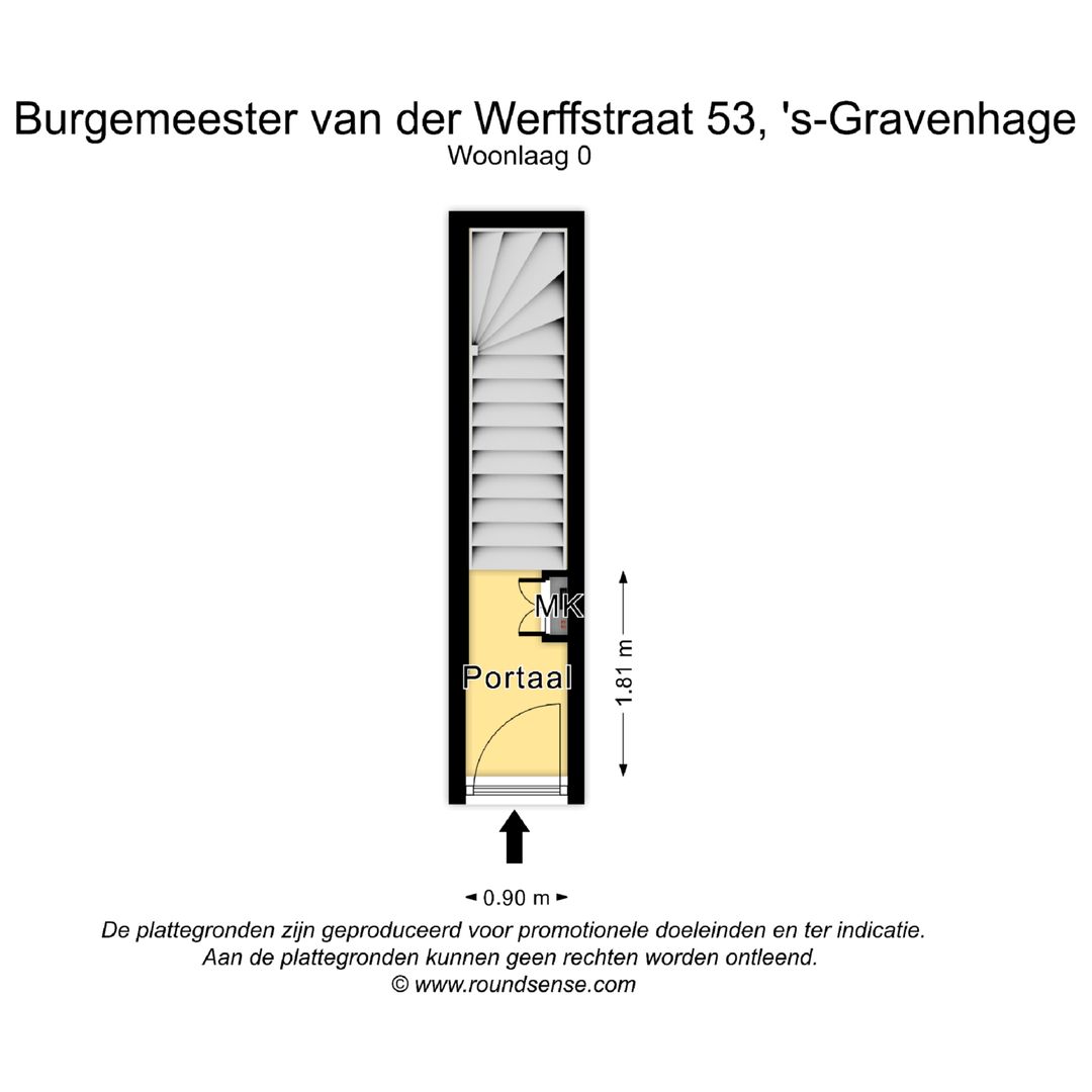 Burgemeester van der Werffstraat 53, Den Haag plattegrond-1