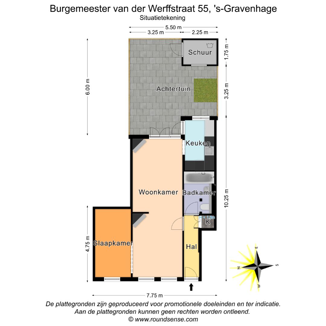 Burgemeester van der Werffstraat 55, Den Haag plattegrond-2