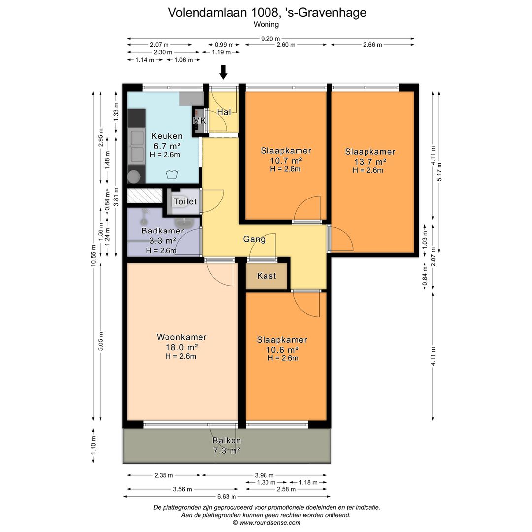 Volendamlaan 1008, Den Haag plattegrond-0