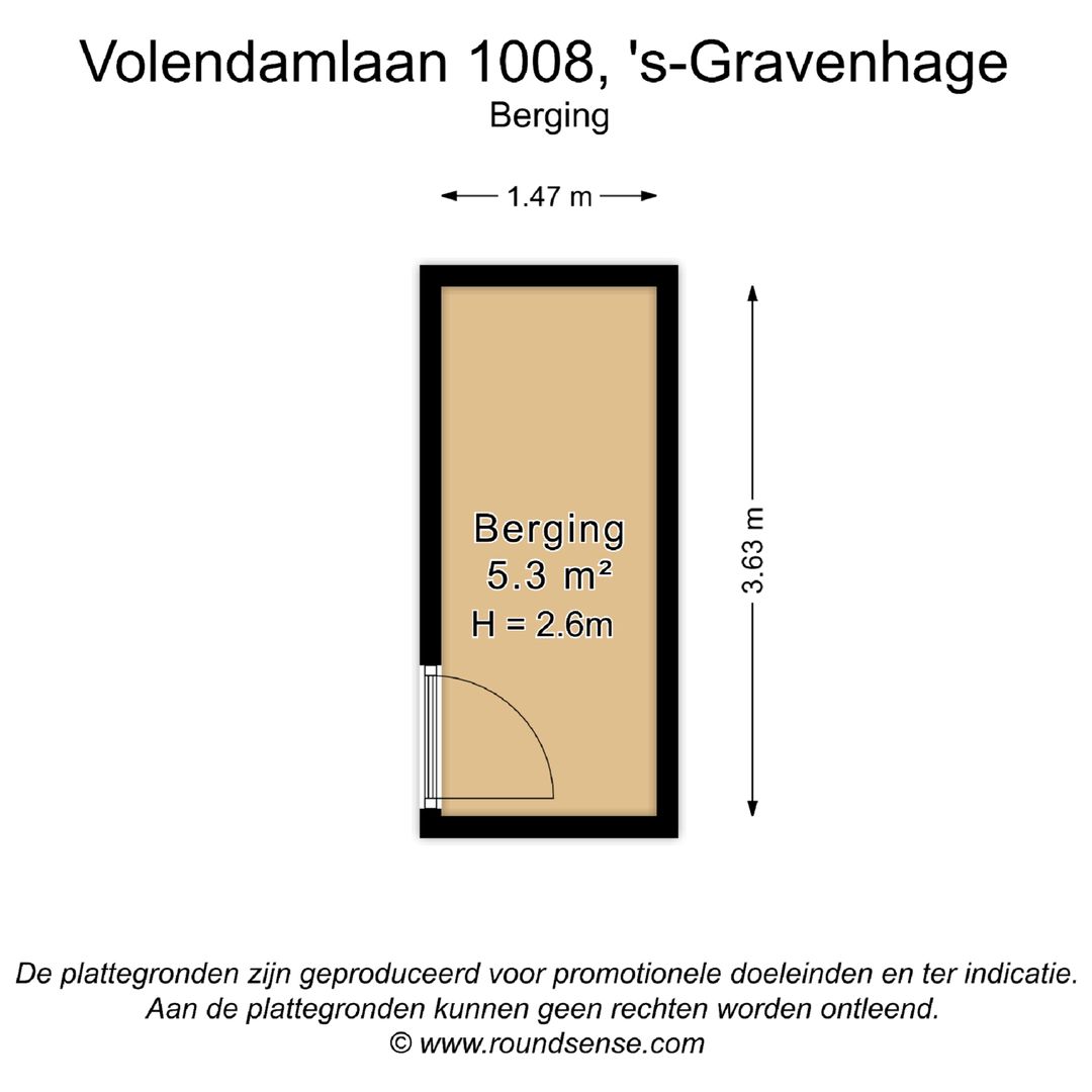 Volendamlaan 1008, Den Haag plattegrond-1