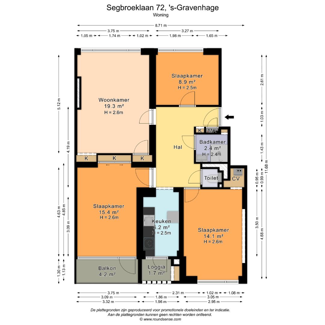 Segbroeklaan 72, Den Haag plattegrond-0