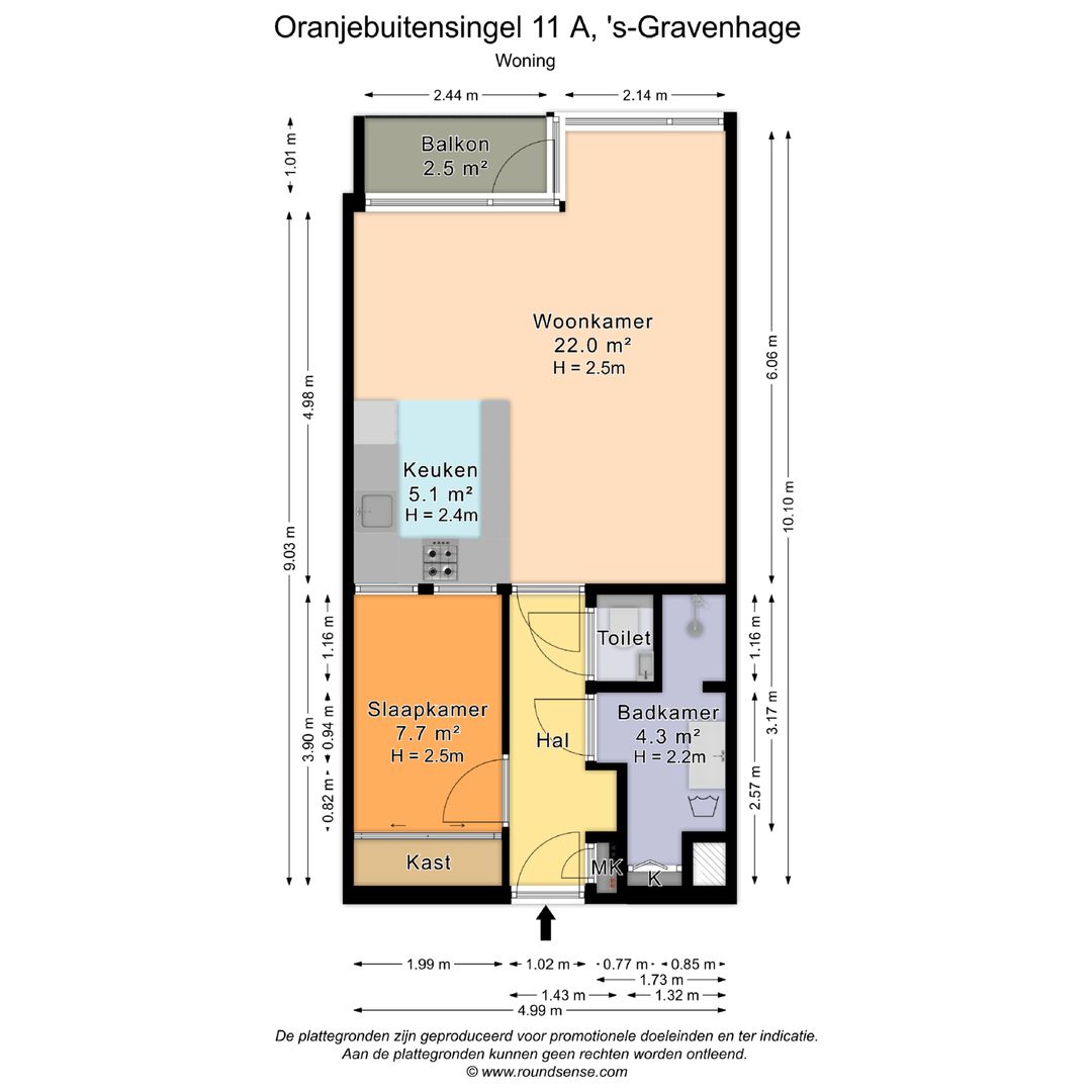 Oranjebuitensingel 11 A, Den Haag plattegrond-0