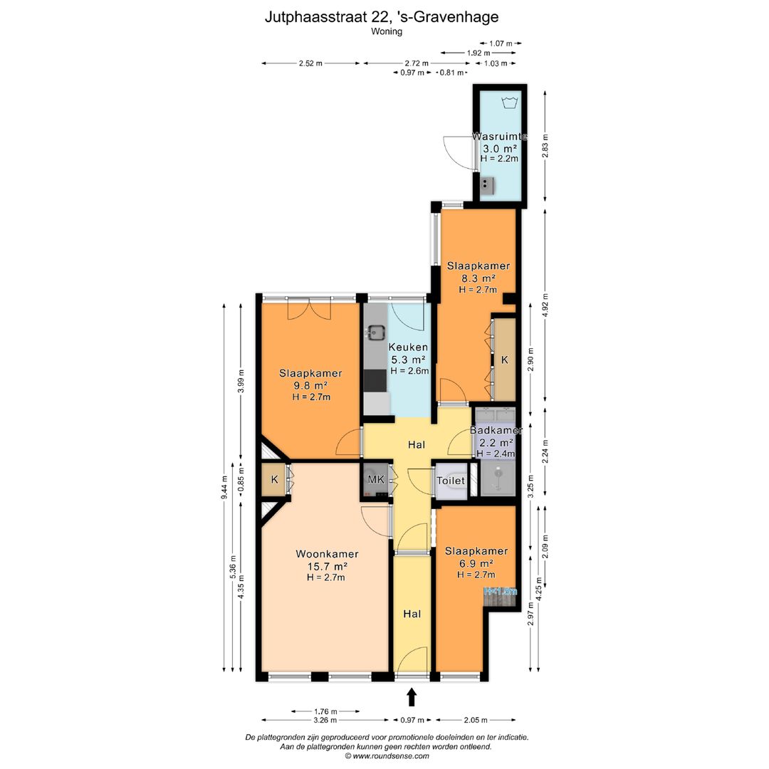 Jutphaasstraat 22, Den Haag plattegrond-0