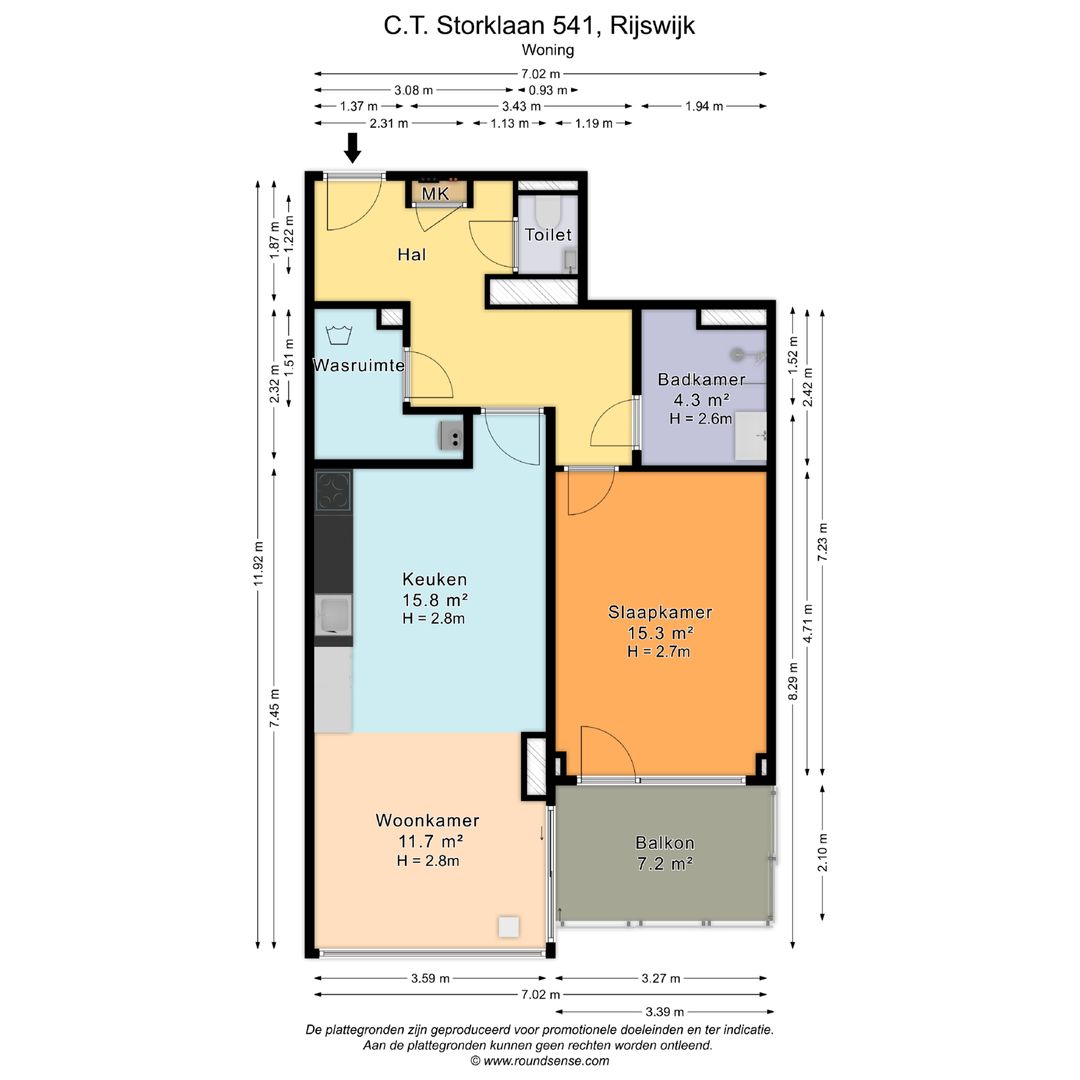 C.T. Storklaan 541, Rijswijk plattegrond-0