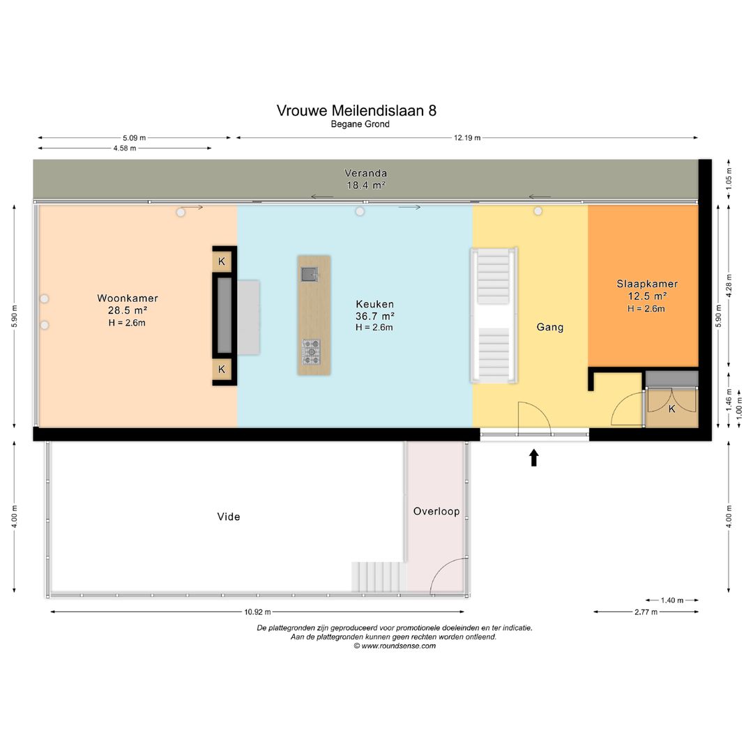 Vrouwe Meilendislaan 8, Den Haag plattegrond-1
